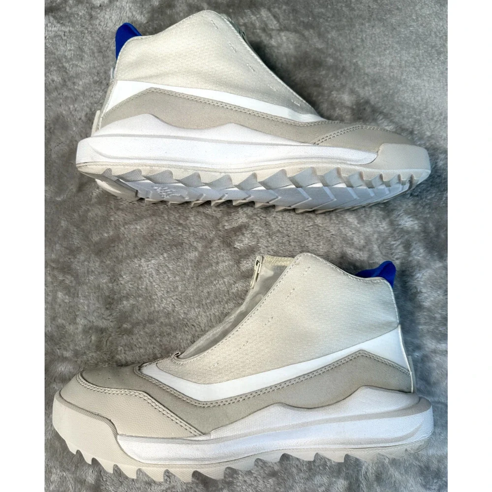 Sorel Out N About 718 Mid Sneakers White Chalk Blue Womens Size 8